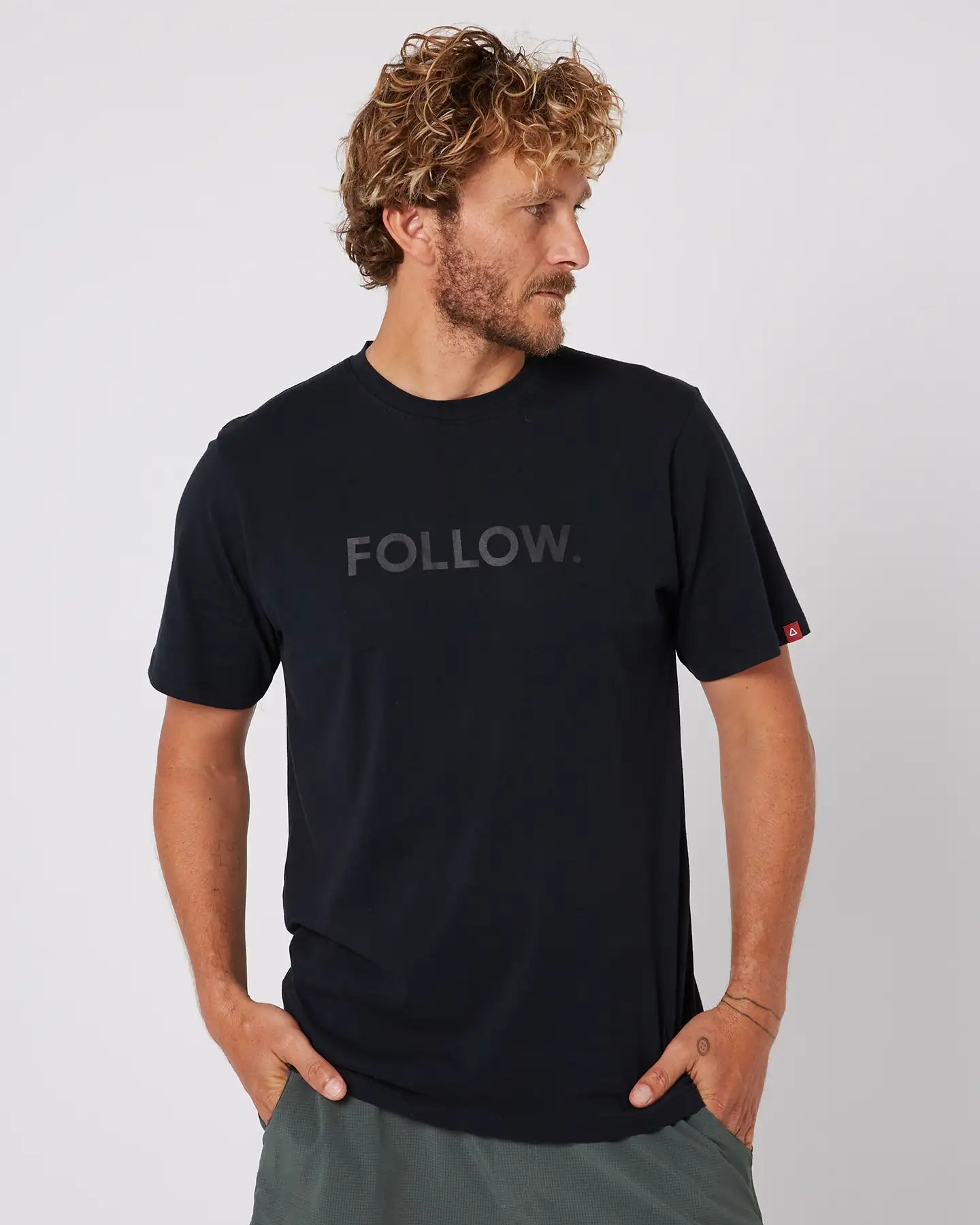 Camisa Follow logo tee black