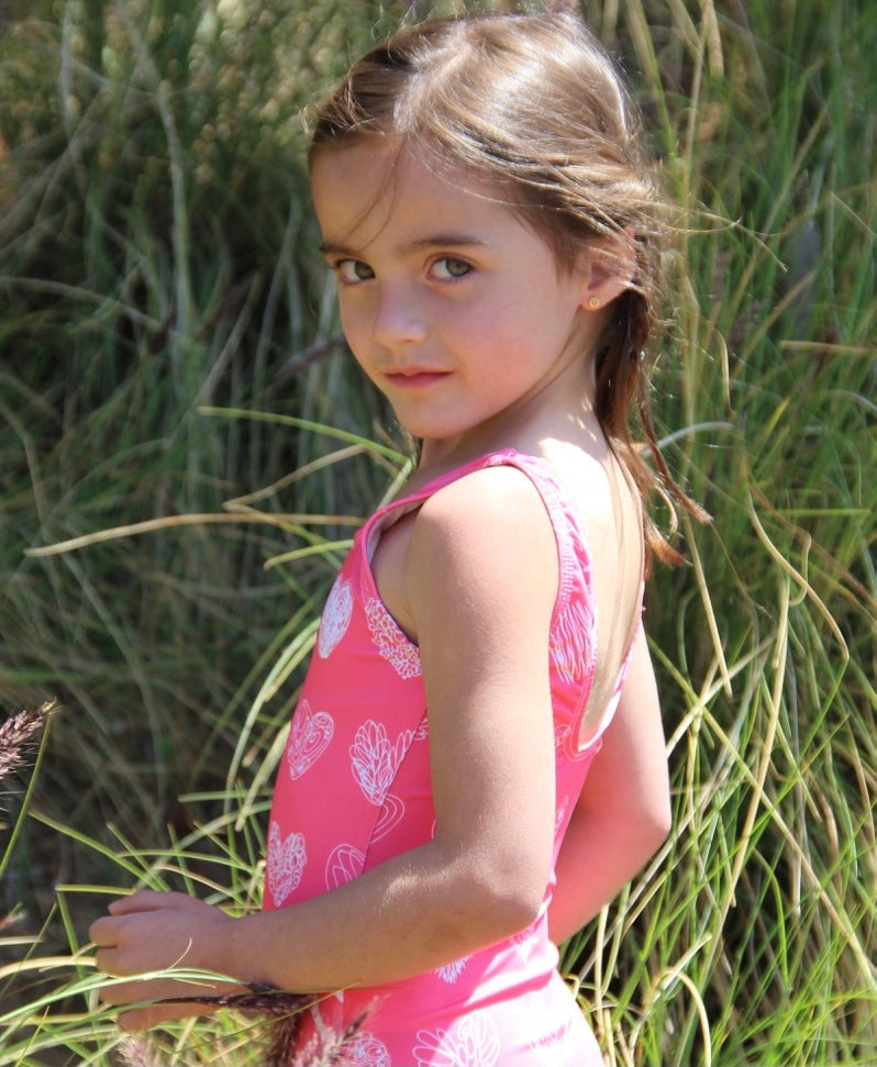 Traje de baño para niña Kulswimwear heart