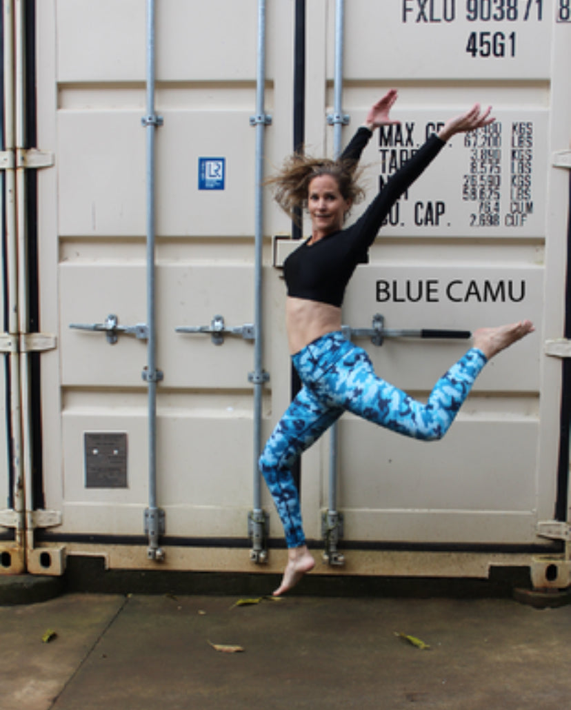 Leggings blue camo