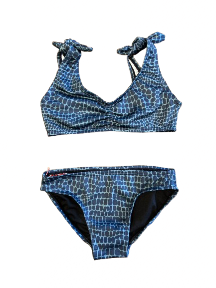 Bikini de niña Kulswimwear blue snake
