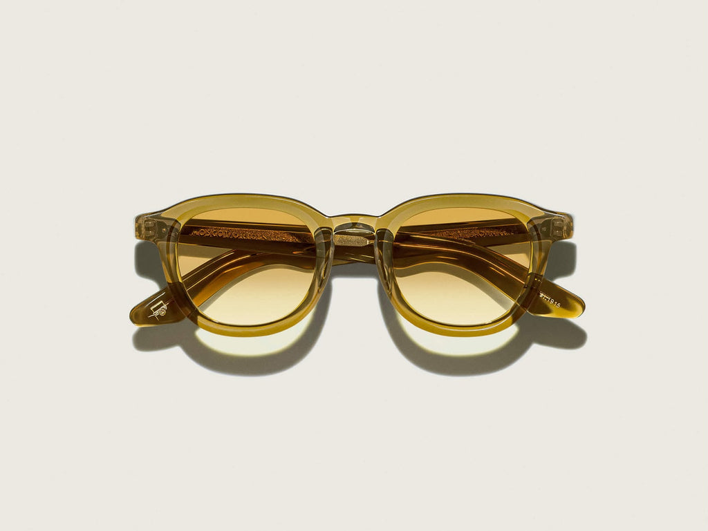 Lentes Moscot Daven, color olive brown.