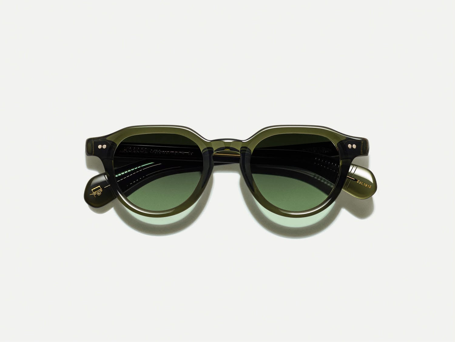 Lentes Moscot Batsim 48, color dark green.
