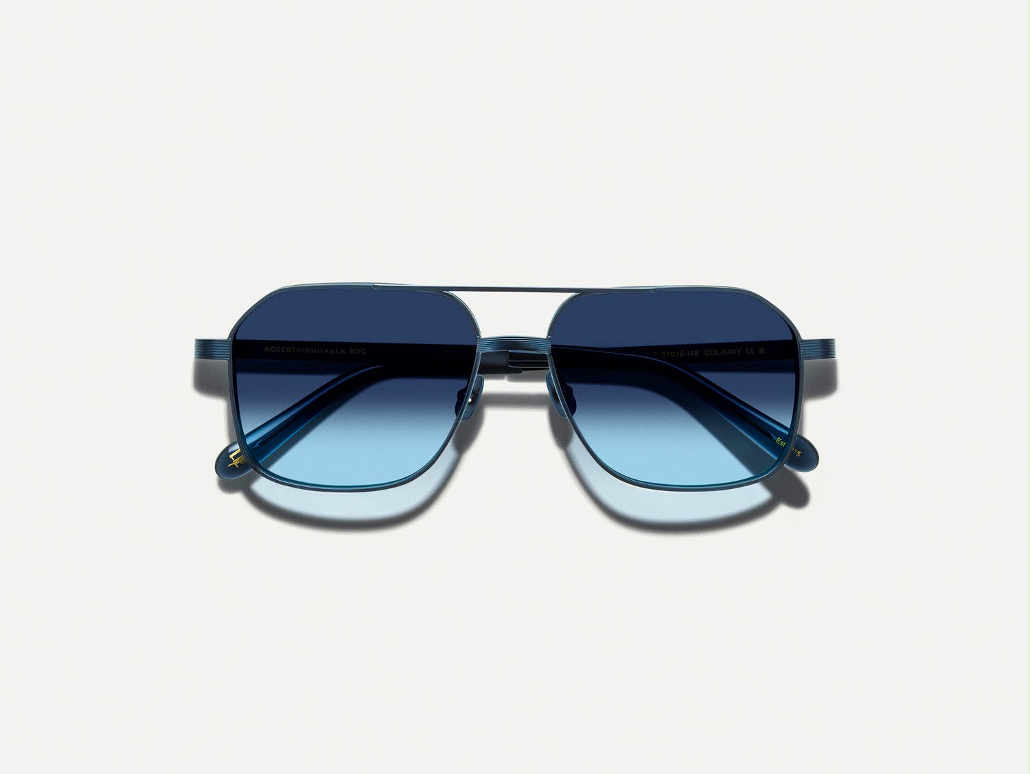 Lentes Moscot Mingle 57, color navy.